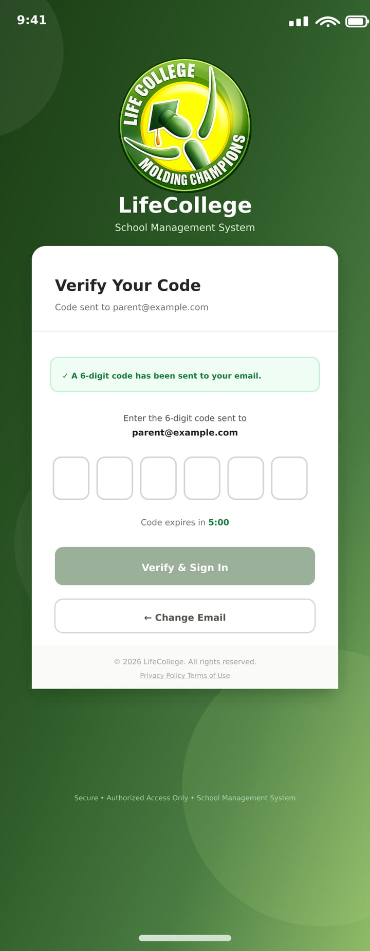 Enter the 6-digit code