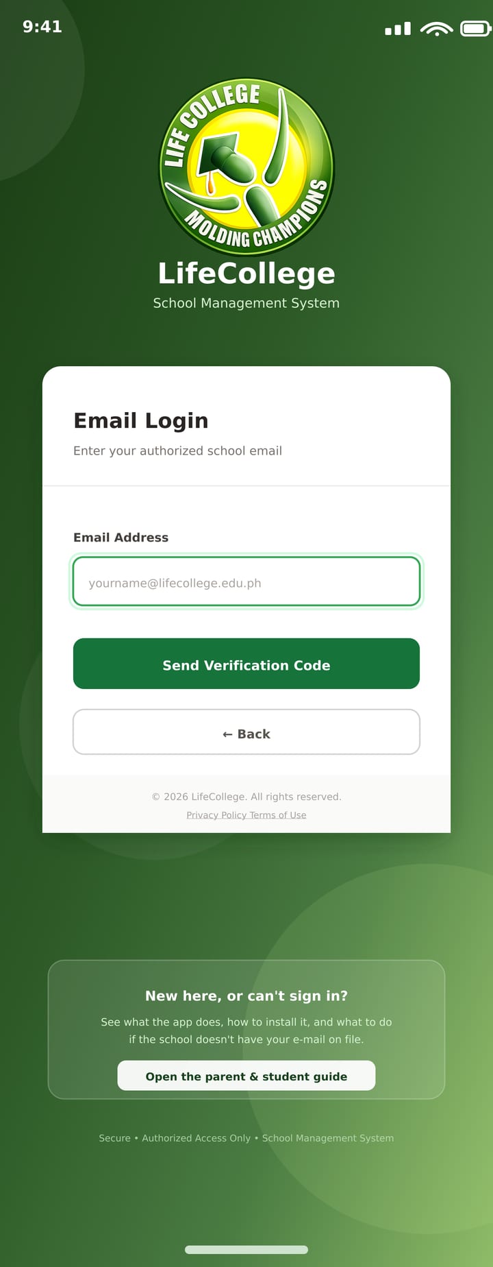 Enter your e-mail